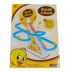 Duck Slide Toy Set Stair Ducklings Cartoon Race Track Set (Yellow)