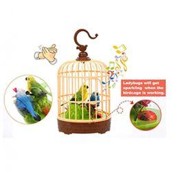 Kids Singing Moving Chirping Beautiful Electronic Bird Pet Toy in Cage