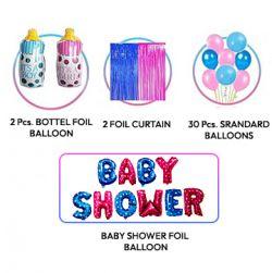 Baby shower kit with bottle Foil balloons