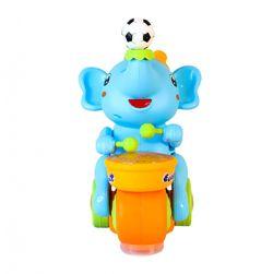 Musical Elephant Toy with Levitation Ball on Nose Along with Dazzling Light Drum (Multicolor)