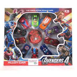 Avengers Metal Super Action Hero Metal Die Cast, Character Cars Set Toy Pack of 10 Mini-Alloy Car Models (Multicolor)