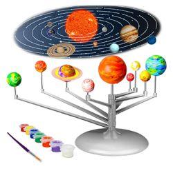 Solar System DIY Kit, Learning and Educational Science Toy for Kids, Assemble, Paint and Learn, Activity DIY Toy for Smart Kids