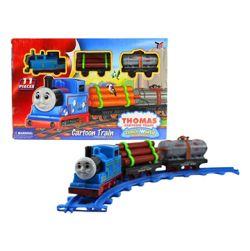 11 pc Thomas cartoon train with combination track