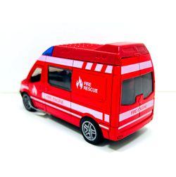 FIRE RESCUE Car Toy for Kids -Pull Back Metal Friction for Kids,Boys,Girls (Red)