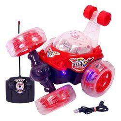 Remote Control Stunt Car (Light & Sound) (Red)