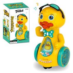 Musical Walking Duckling Toy with Electric Gimbal Sunglasses & Water Vapor Spray