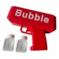 Bubble Electric Gun, Colorful Bubbles, One-Click Bubble, Light Music (Orange)