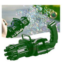 Gatling 8 Hole Electric Bubble Gun (Green)