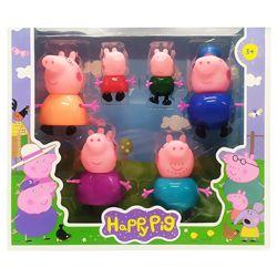 Pig Family & Friends – Toy Set Action Figure - 6 pcs set