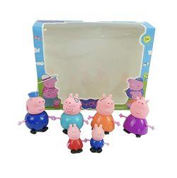 Pig Family & Friends – Toy Set Action Figure - 6 pcs set