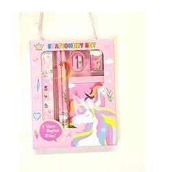 Unicorn Printed Pencil Mini Stationery Set with Small Diary