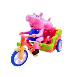 Peppa pig rikshaw with 2 figures