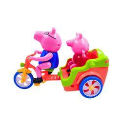 Peppa pig rikshaw with 2 figures