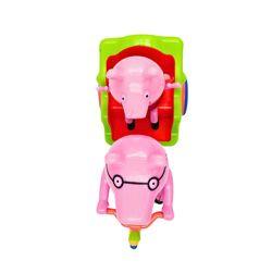 Peppa pig rikshaw with 2 figures