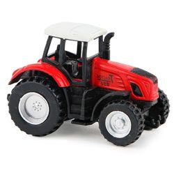 Metal Diecast Pull Back Tractor (red)