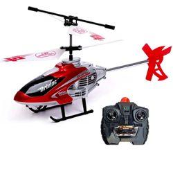 Velocity Remote Control Mini Helicopter with Rechargeable Batteries (Red)