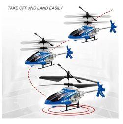 Velocity Remote Control Mini Helicopter with Rechargeable Batteries (Blue)