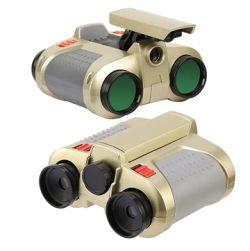 Binoculars Night Scope 4x30 Telescope with Pop-up Spotlight and Night-Beam Vision