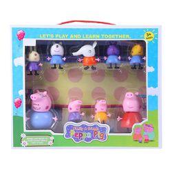 9Pc Peppa Pig Family Toy Set