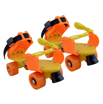 Dry Skates for Kids with Front Brakes (Yellow)