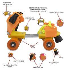 Dry Skates for Kids with Front Breaks (Yellow)