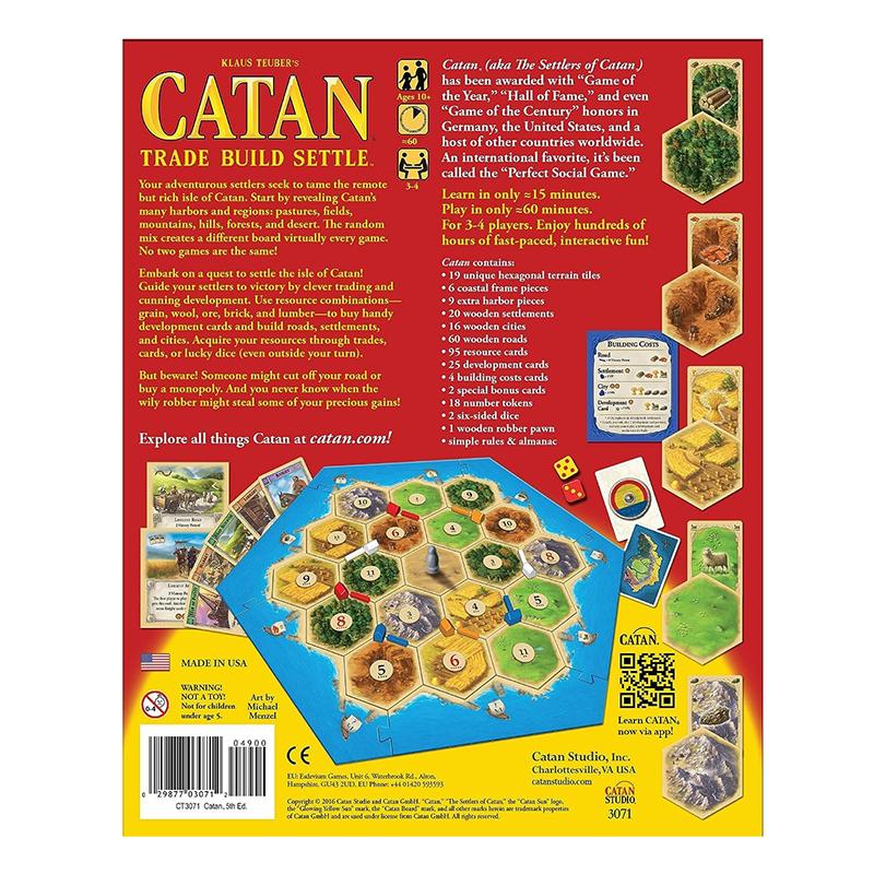 Catan Trade Build Settle Educational Board Games