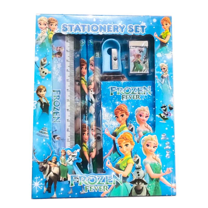 Frozen fever cartoon printed Pencil stationery set