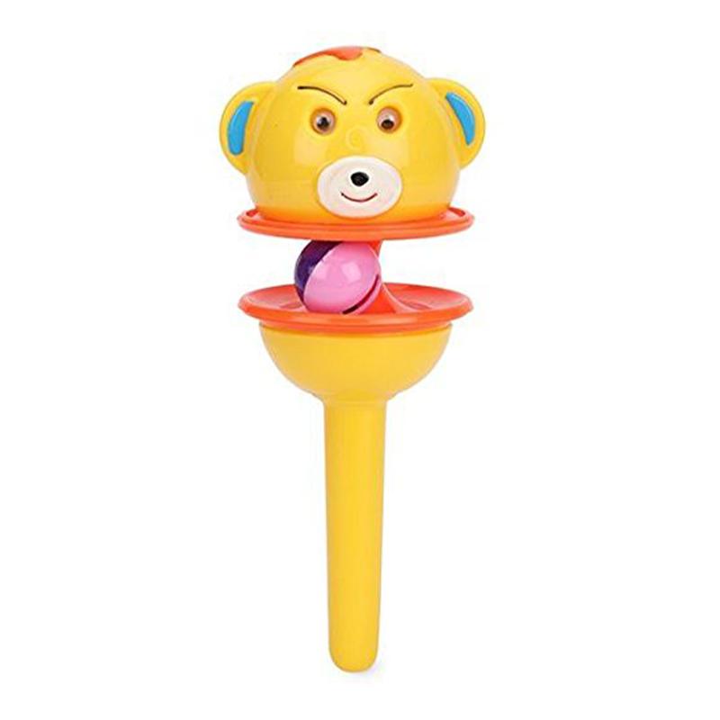 Bear Face Lolly Pop Rattle(Yellow)