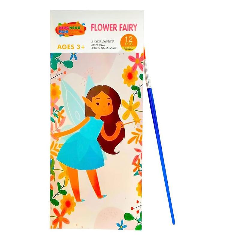 Flower Fairy Water Painting Book With Watercolor Inside