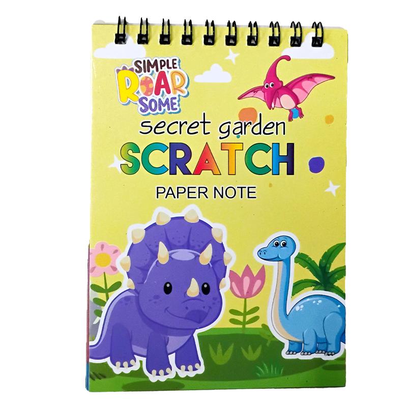 Dino Secret Garden Scratch Paper Art Book (small)