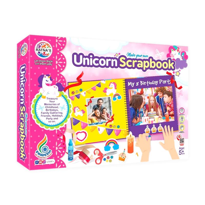 Ratnas Unicorn Scrapbook | Art & Craft Kit for Kids | DIY Creative Activity Set | Art & Craft