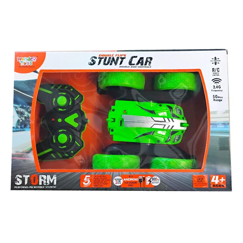Double Flip Remote Control Stunt Car (Green)