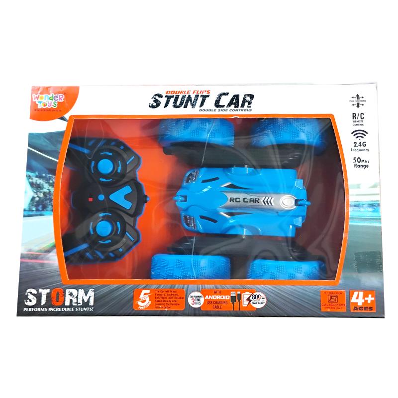 Double Flip Remote Control Stunt Car (Blue)