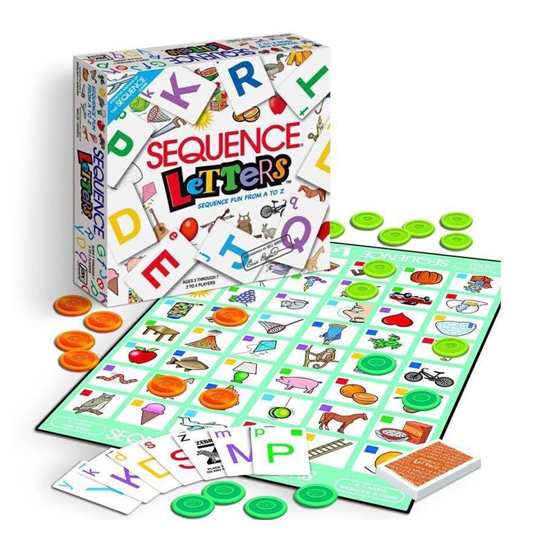 Ultimate Sequence Letters Educational board game | Board Game for Kids & Family | Strategy Fun Indoor Game | Board Games
