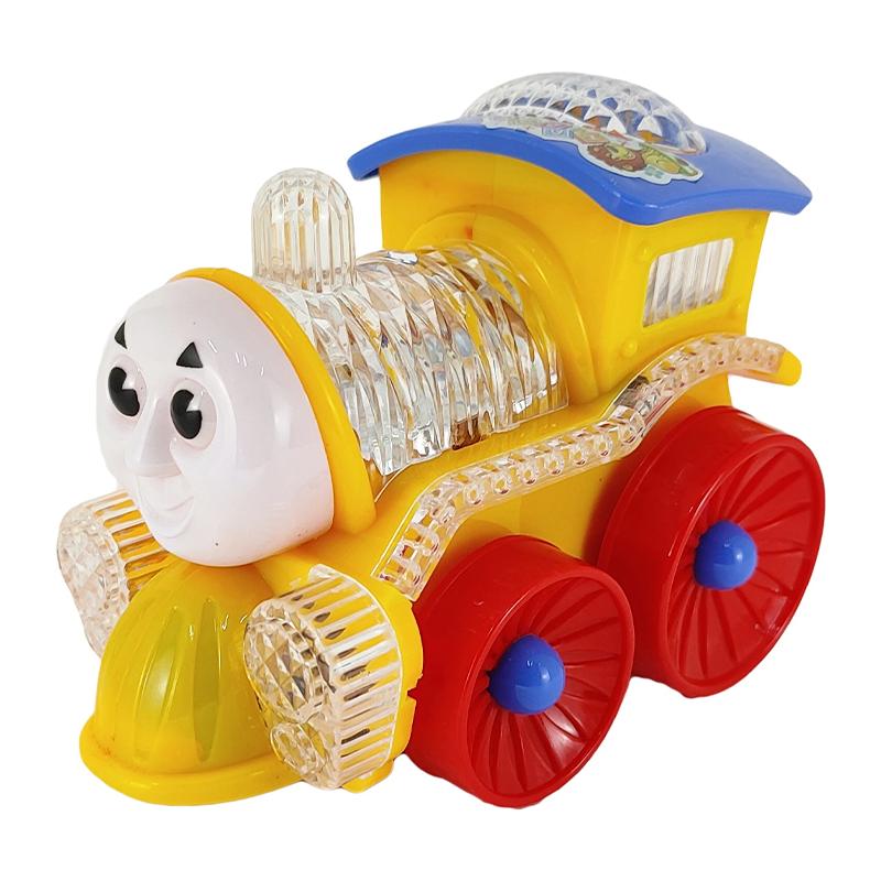 Jiamingda Loco Engine Yellow | Train Toy Set for Kids | Battery Operated Track Railway Train | Train Sets