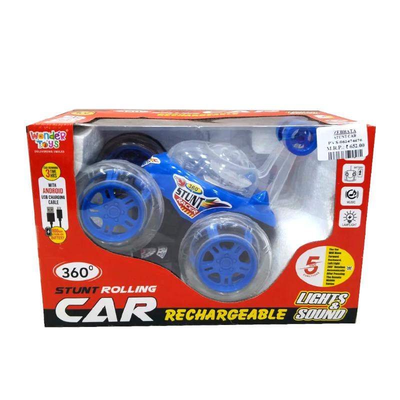 Remote Control Stunt Car (Light & Sound) (Blue)