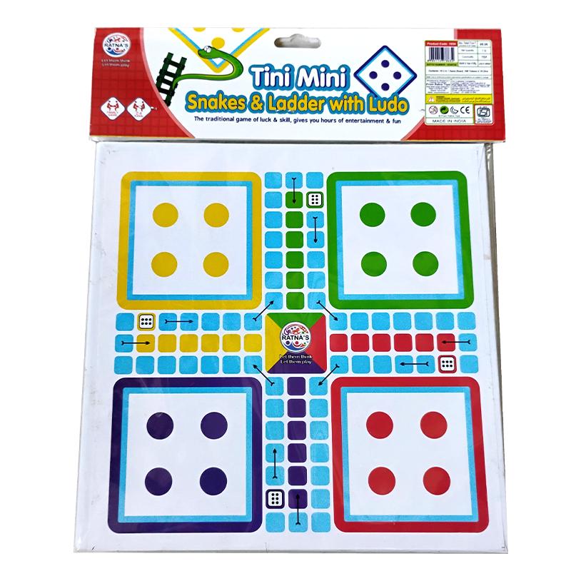 Ratnas Tini mini Snakes & ladder with ludo | Board Game for Kids & Family | Strategy Fun Indoor Game | Board Games