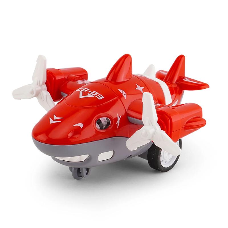 Mini Shark Plane with light (Red) | Aeroplane Helicopter Toy for Kids | Flying Toy Plane with Lights & Sound | Aircraft Toys