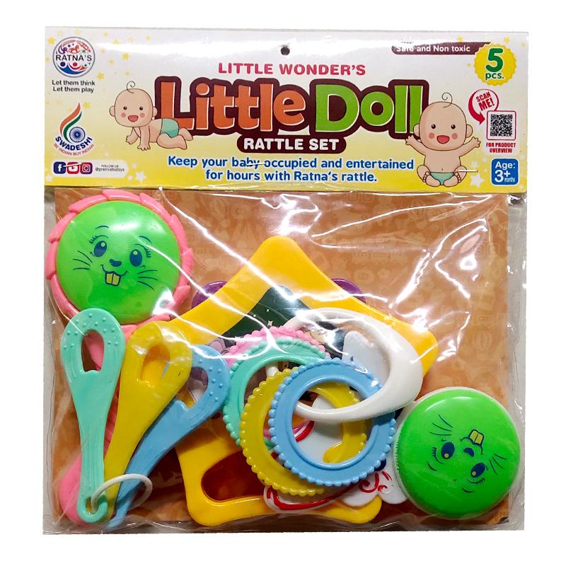Little doll rattle 5 pc (Multicolor)
