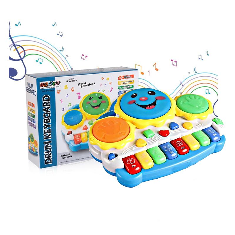 Gooyo's Drum Keyboard for Kids Musical Piano Drum Toy with Light & Sound