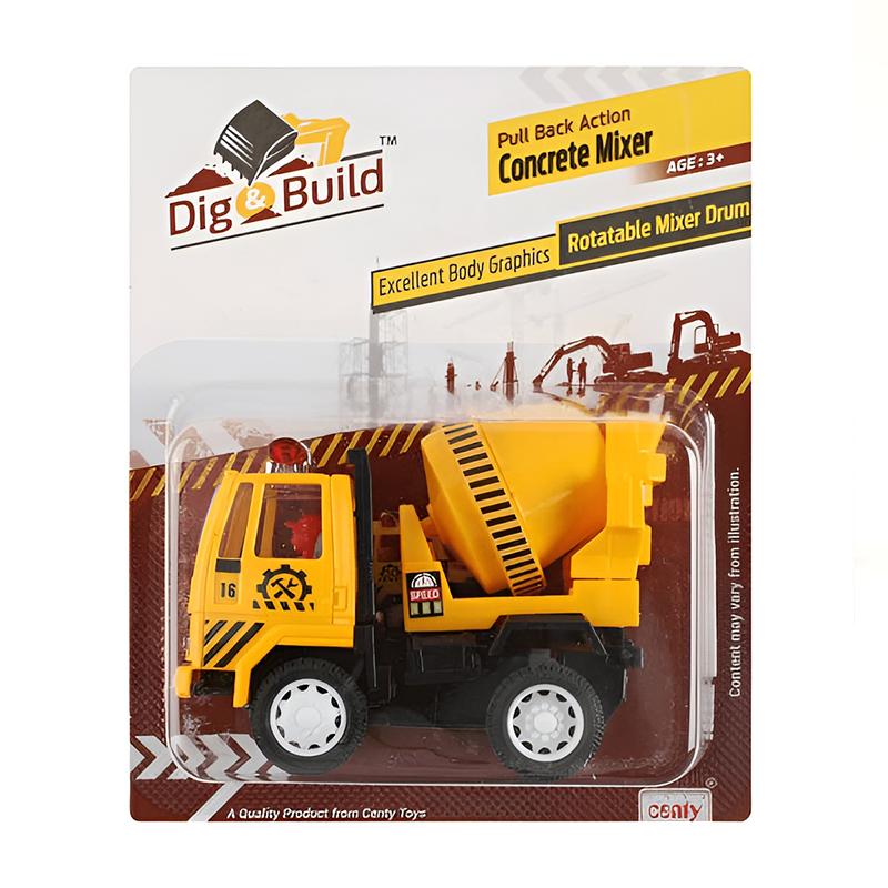 Centy toys Centy Concrete Mixer Truck Vehicle (Yellow, Pack of: 1) | Toy Car for Kids | Pull Back Diecast Race Car Toy | Toy Cars