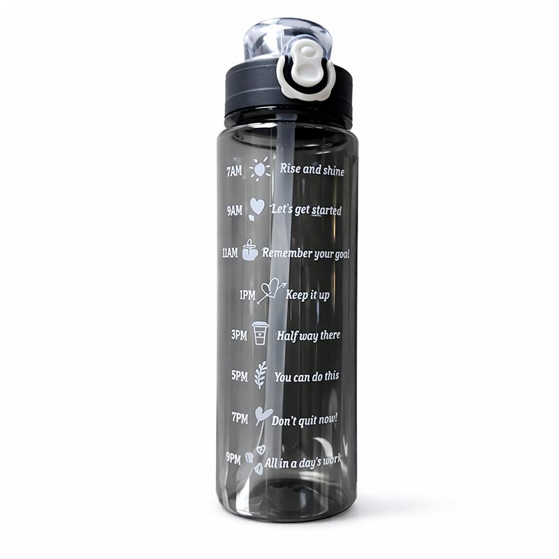 Round Water Bottle (Black)
