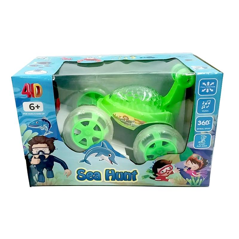 Sea Hunt Acrobatic 360 Degree Twisting Stunt RC Car Toys for Kids (Green) | Remote Control Toy for Kids | RC Rechargeable Battery Operated Toy | RC Toys