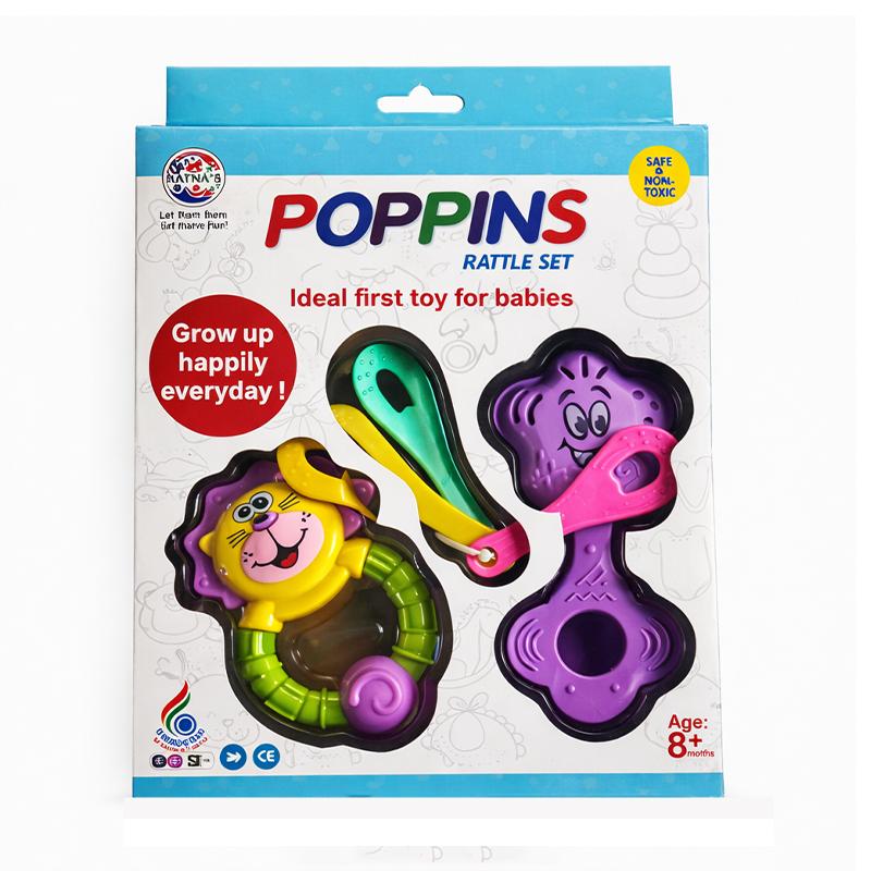 Poppins Rattles Set (Blue)
