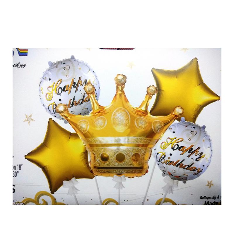 Crown Foil Balloons (Gold Crown) | Theme Party Decoration Set | Birthday Party Decorative Supplies | Party Decor