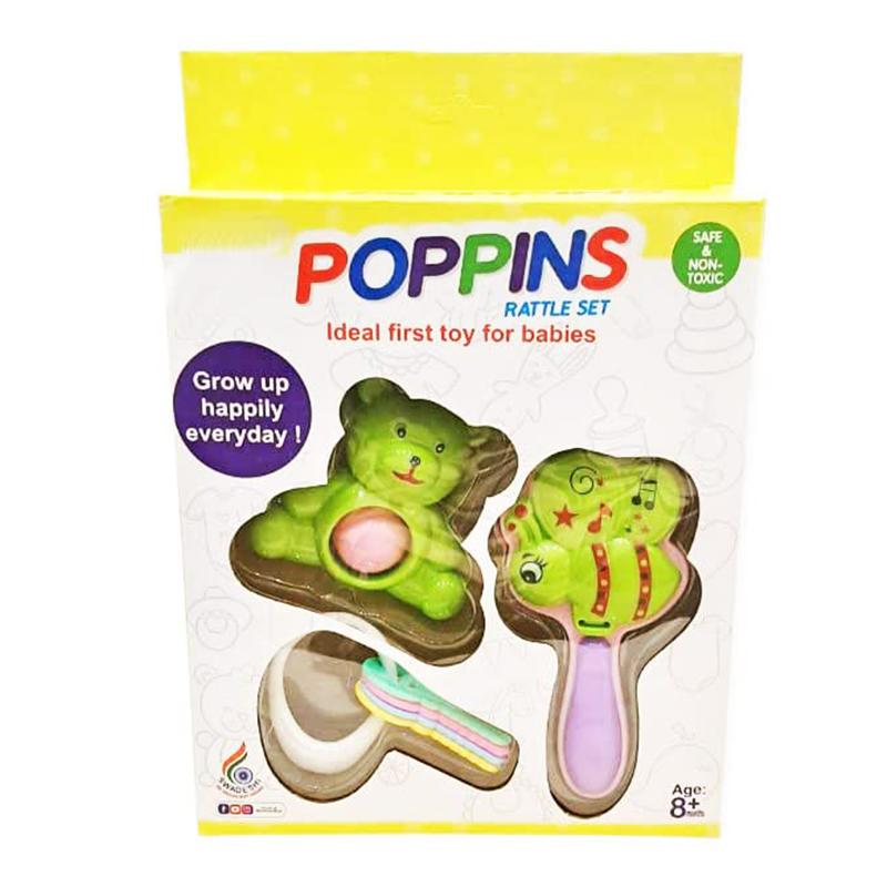 Poppins Rattles Set (Yellow)