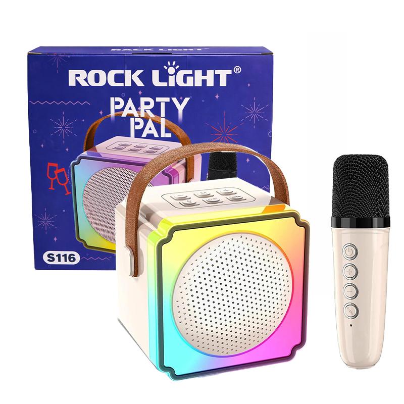 Rock Light Party Pal Speekers With Mike (Beige)