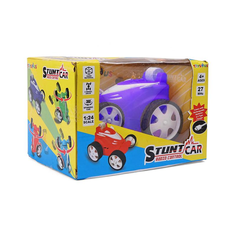 ToysNus 1:24 scale 360 degree Radio Control Stunt car (Purple) | Remote Control Toy for Kids | RC Rechargeable Battery Operated Toy | RC Toys