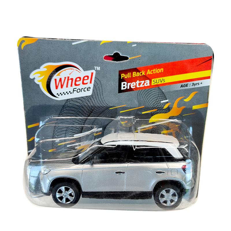 Centy toys Brezza White Car (New Release) (Silver, Pack of: 1) | Toy Car for Kids | Pull Back Diecast Race Car Toy | Toy Cars