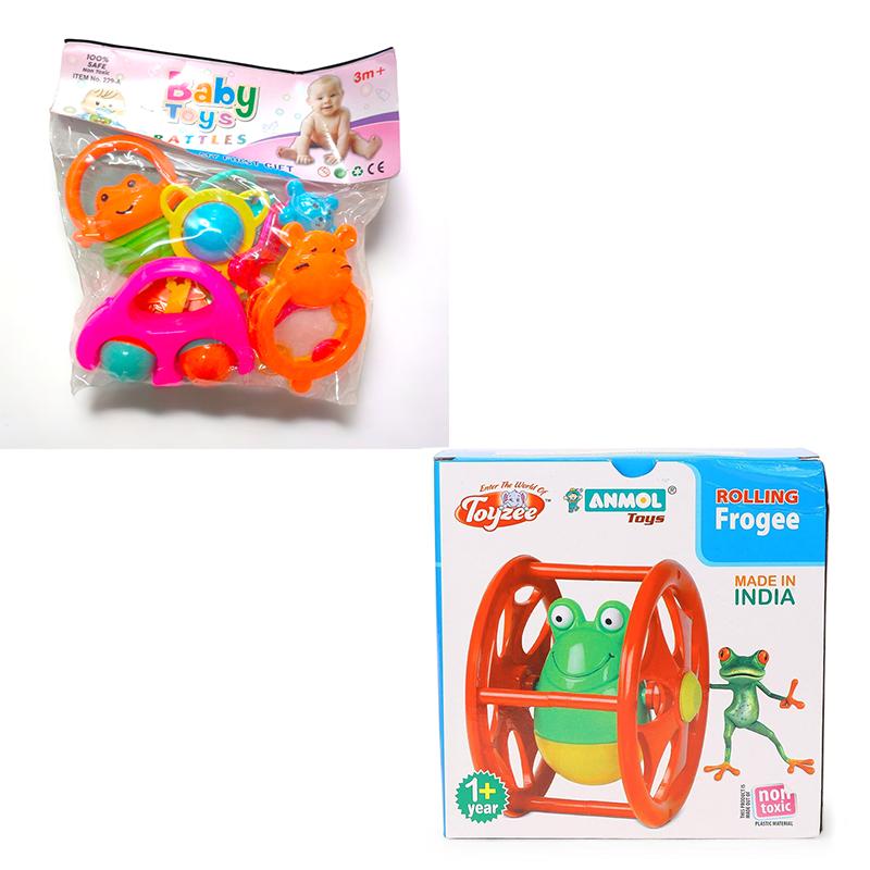 Combo RATTLES TOYS and Rolling Humpty Dumpty Rattle pack of 2